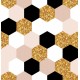 Stickers carrelage hexagone