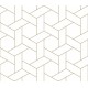 Stickers carrelage géométrique or et blanc