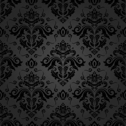 Stickers carrelage baroque noir
