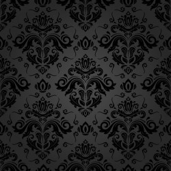 Stickers carreaux baroque noir