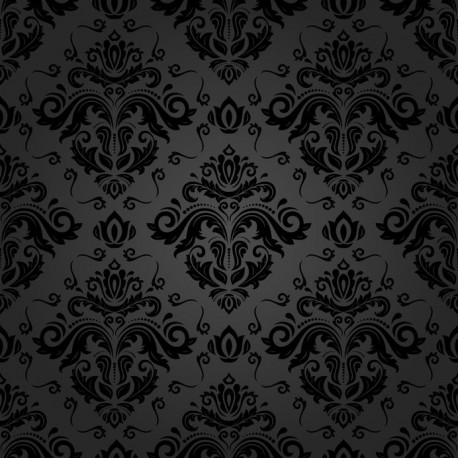 Stickers carrelage baroque noir