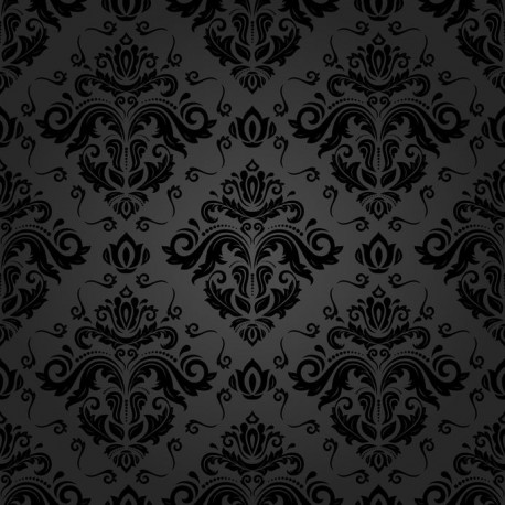 Stickers carrelage baroque noir