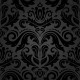 Stickers carrelage baroque noir