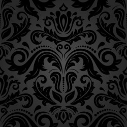 Stickers carrelage baroque noir