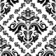 Stickers carrelage baroque noir et blanc