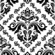 Stickers carrelage baroque noir et blanc