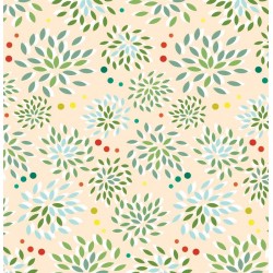 Stickers carreaux fleur vintage vert