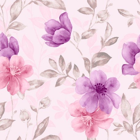 Stickers carrelage rose et violet