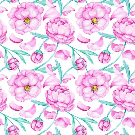 Stickers carrelage rose et vert