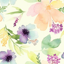 Stickers carrelage aquarelle de fleurs