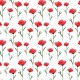 Stickers carrelage rouge Coquelicot