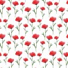 Stickers carrelage rouge Coquelicot