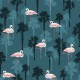 Stickers carrelage flamant rose