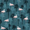 Stickers carrelage flamant rose