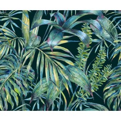 Stickers carrelage feuille tropicale sombre