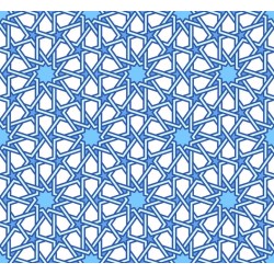 Stickers carrelage bleu et blanc