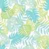 Stickers carrelage feuille tropicale verte