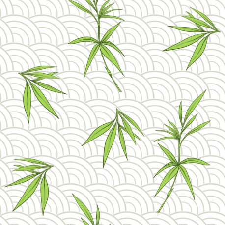 Stickers carrelage feuille de bambou
