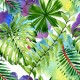 Stickers carrelage feuille tropicale
