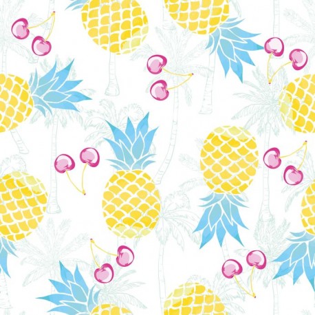 Stickers carrelage ananas