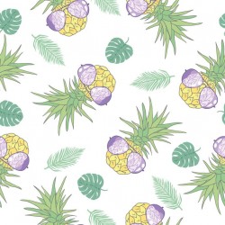 Stickers carrelage ananas lunette de soleil