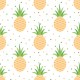 Stickers carrelage ananas jaune et vert