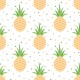 Stickers carrelage ananas jaune et vert