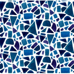 Stickers carrelage bleu