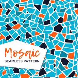 Stickers carrelage mosaique turquoise