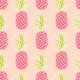 Stickers carrelage ananas rose