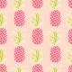 Stickers carrelage ananas rose