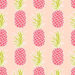 Stickers carrelage ananas rose