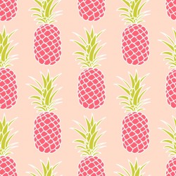 Stickers carrelage ananas rose