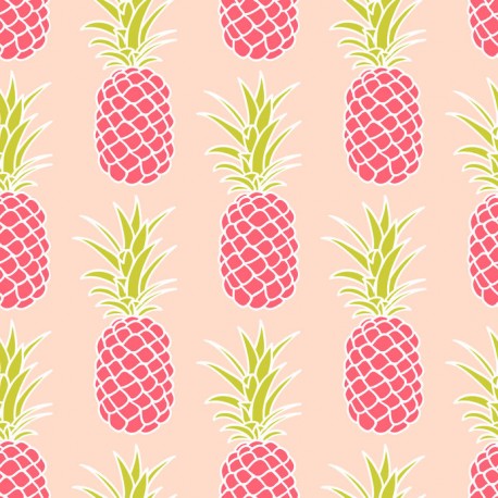 Stickers carrelage ananas rose