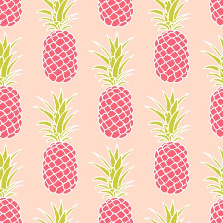 Stickers carrelage ananas rose