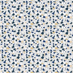 Stickers carrelage bleu et orange