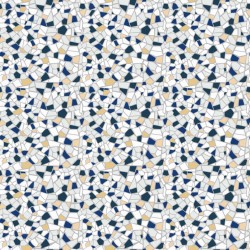 Stickers carrelage mosaique bleu et orange