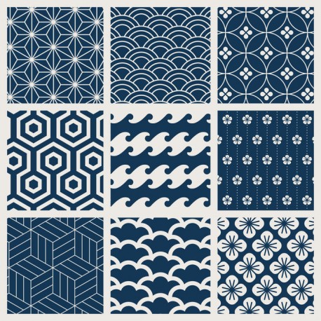 Stickers carrelage bleu marine