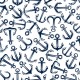 Stickers carrelage ancre noir