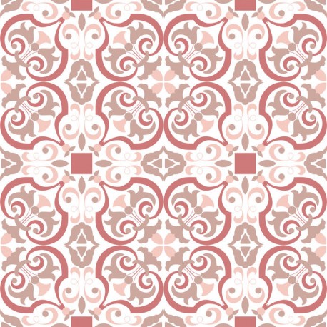 Stickers carrelage ciment rose