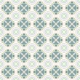 Stickers carrelage ciment vert et bleu