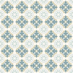 Stickers carrelage ciment vert et bleu