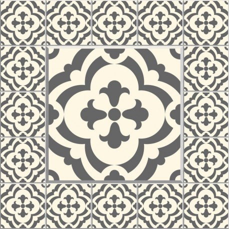 Stickers carrelage ciment gris foncé