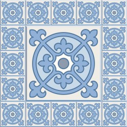 Stickers carrelage ciment bleu ciel