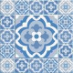 Stickers carrelage ciment bleu
