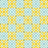 Stickers carrelage ciment vert et jaune