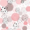 Stickers carreaux rose rond