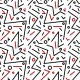 Stickers carrelage géométrique rouge et noir