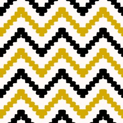 Stickers carrelage jaune et noir zig zag