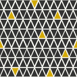 Stickers carreaux triangle noir avec touche jaune